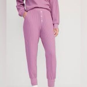 Old Navy Waffle Knit Pajama Jogger and Crop Top Set SIZE 3X color Bilberry